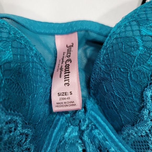 Juicy Couture Push Up Lace Mesh Bodysuit Lingerie Sz SM - Picture 13 of 15